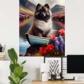 Keeshond op een peddel: Een Schilderachtig avontuu Poster (Thuiskantoor)