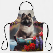 Keeshond op een peddel: Een Schilderachtig avontuu Schort (Voorkant)