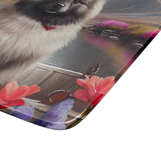 Keeshond op een peddel: Een Schilderachtig avontuu Snijplank (Hoek)