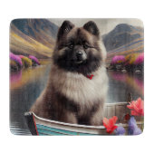 Keeshond op een peddel: Een Schilderachtig avontuu Snijplank (Voorkant)
