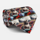 Keeshond op een peddel: Een Schilderachtig avontuu Stropdas (Opgerold)