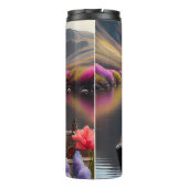 Keeshond op een peddel: Een Schilderachtig avontuu Thermosbeker (Achterkant)