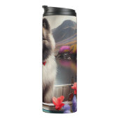 Keeshond op een peddel: Een Schilderachtig avontuu Thermosbeker (Geroteerd rechts)