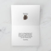 Keeshond op witte Gelukkige Verjaardag Starburst Kaart (Binnen)