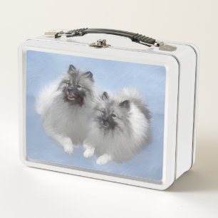 Keeshond Paar van Kees Schilderen Originele Dieren