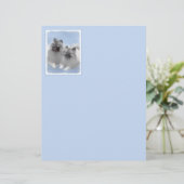 Keeshond Paar van Kees Schilderen Originele Dieren (Staand voorkant)