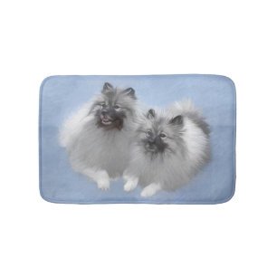Keeshond Paar van Kees Schilderen Originele Dieren Badmat