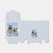 Keeshond Paar van Kees Schilderen Originele Dieren Bedankdoosjes (Uitgevouwen)