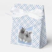 Keeshond Paar van Kees Schilderen Originele Dieren Bedankdoosjes (Voorkant Zijde)