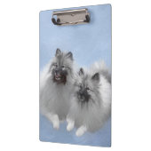 Keeshond Paar van Kees Schilderen Originele Dieren Klembord (Links)