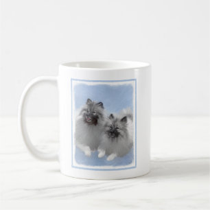Keeshond Paar van Kees Schilderen Originele Dieren Koffiemok
