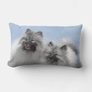 Keeshond Paar van Kees Schilderen Originele Dieren Kussen