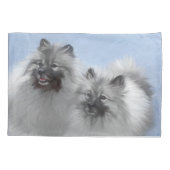 Keeshond Paar van Kees Schilderen Originele Dieren Kussensloop (Achterkant)