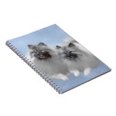 Keeshond Paar van Kees Schilderen Originele Dieren Notitieboek (Rechterzijde)
