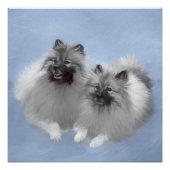 Keeshond Paar van Kees Schilderen Originele Dieren Perfect Poster (Voorkant)