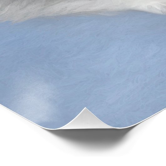 Keeshond Paar van Kees Schilderen Originele Dieren Perfect Poster (Hoek)