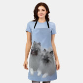 Keeshond Paar van Kees Schilderen Originele Dieren Schort (Gedragen)