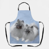 Keeshond Paar van Kees Schilderen Originele Dieren Schort (Voorkant)