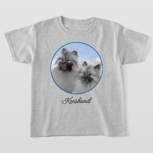 Keeshond Paar van Kees Schilderen Originele Dieren T-shirt
