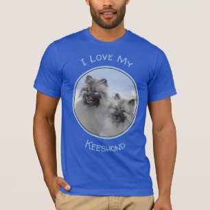 Keeshond Paar van Kees Schilderen Originele Dieren T-shirt