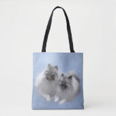 Keeshond Paar van Kees Schilderen Originele Dieren Tote Bag (Voorkant)