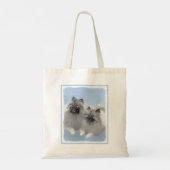 Keeshond Paar van Kees Schilderen Originele Dieren Tote Bag (Achterkant)