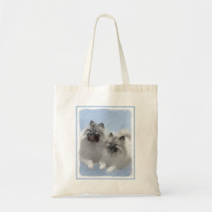 Keeshond Paar van Kees Schilderen Originele Dieren Tote Bag