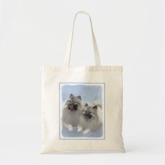 Keeshond Paar van Kees Schilderen Originele Dieren Tote Bag (Voorkant)