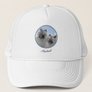 Keeshond Paar van Kees Schilderen Originele Dieren Trucker Pet