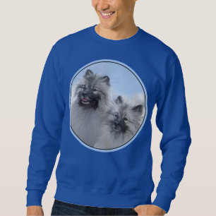 Keeshond Paar van Kees Schilderen Originele Dieren Trui