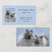 Keeshond Paar van Kees Schilderen Originele Dieren Visitekaartje (Voorkant / Achterkant)