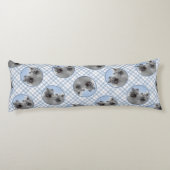 Keeshond Painting 2 Keeshonden Originele hondenkun Lichaamskussen (Achterkant)