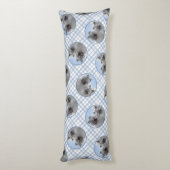 Keeshond Painting 2 Keeshonden Originele hondenkun Lichaamskussen (Achterkant (Verticaal))