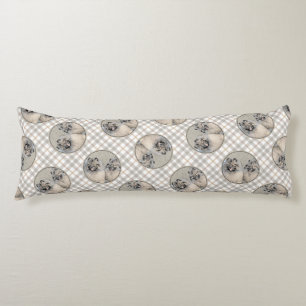 Keeshond Painting 2 Keeshonden Originele hondenkun Lichaamskussen