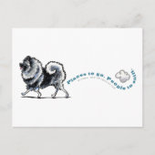 Keeshond Places to Go Briefkaart (Voorkant)
