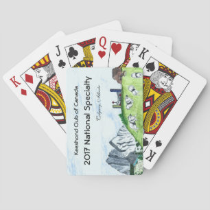 Keeshond Play Cards Pokerkaarten