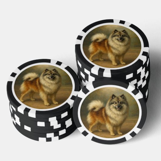 Keeshond Poker Chips (Opstapeling)