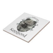 Keeshond Puppy Ceramic Tile Tegeltje (Zijkant)