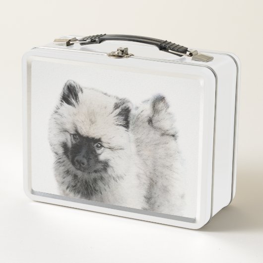 Keeshond Puppy Drawing - Cute Original Dog Art (Voorkant)