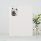 Keeshond Puppy Drawing - Cute Original Dog Art (Staand voorkant)