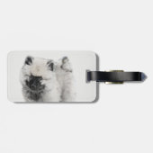 Keeshond Puppy Drawing - Cute Original Dog Art Bagagelabel (Achterkant horizontaal)