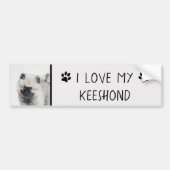 Keeshond Puppy Drawing - Cute Original Dog Art Bumpersticker (Voorkant)