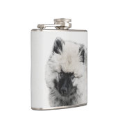 Keeshond Puppy Drawing - Cute Original Dog Art Heupfles (Rechts)