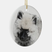 Keeshond Puppy Drawing - Cute Original Dog Art Keramisch Ornament (Rechts)