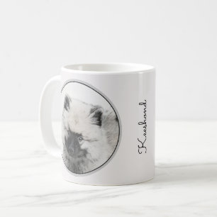 Keeshond Puppy Drawing - Cute Original Dog Art Koffiemok