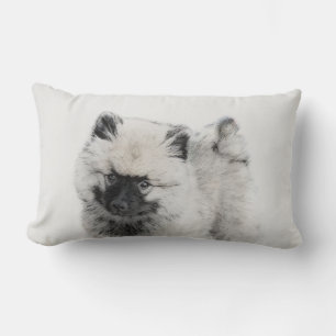 Keeshond Puppy Drawing - Cute Original Dog Art Kussen
