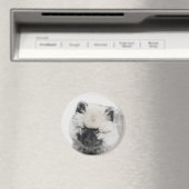 Keeshond Puppy Drawing - Cute Original Dog Art Magneet (Insitu (Vaatwasser))
