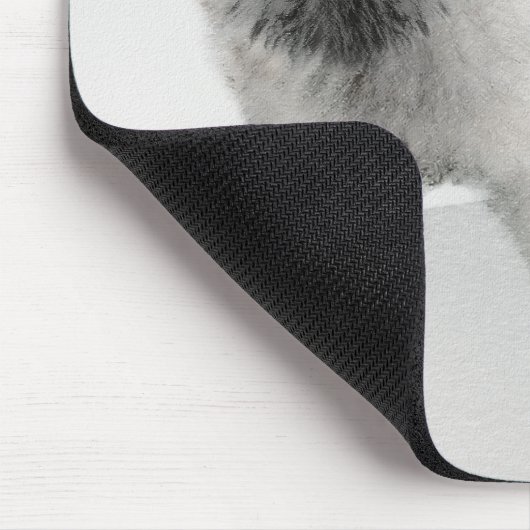 Keeshond Puppy Drawing - Cute Original Dog Art Muismat (Hoek)