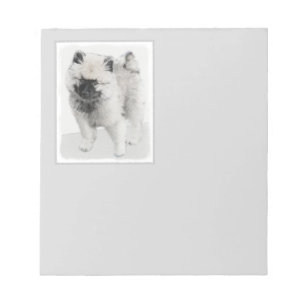 Keeshond Puppy Drawing - Cute Original Dog Art Notitieblok