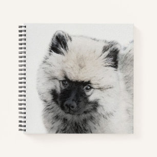 Keeshond Puppy Drawing - Cute Original Dog Art Notitieboek